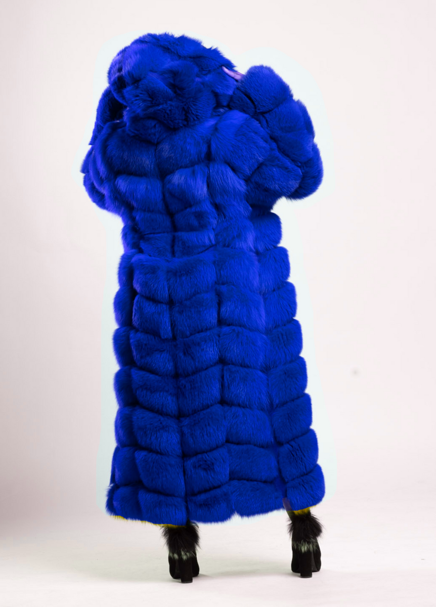 Black Fox Coat Full Length 77287  Black fur coat, Fur coat outfit, Long  fur coat