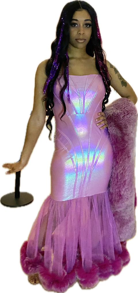 Iridescent Mermaid theme dress