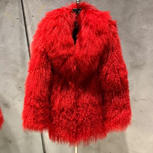 Red Mongolian Coat– Cherish The Furs