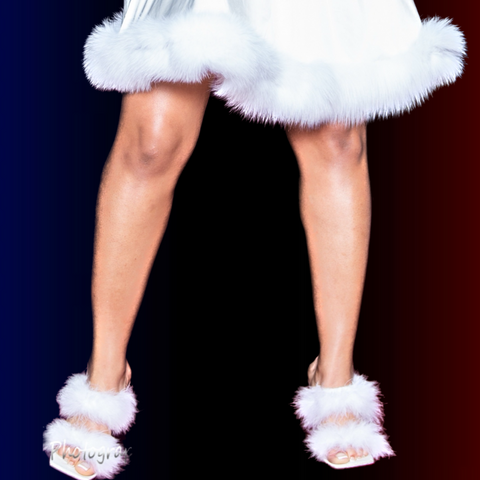 White Fur Heels