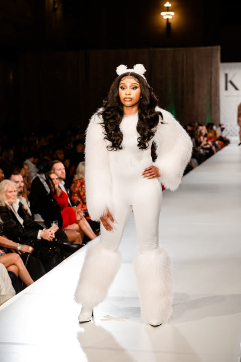 Mongolian Sleeve and thigh high leg warmer set