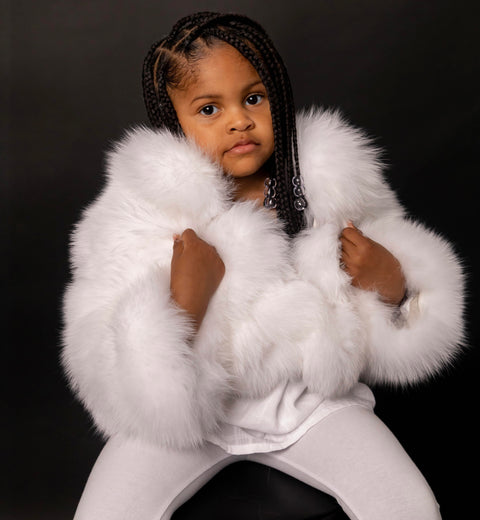 Kid's Convertible Fox Fur Bomber