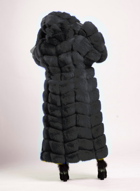 Fully-Convertible Full Length Fox Fur Coat Women's