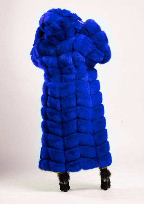 3/4 to Full Length Fox Fur Coat Women's