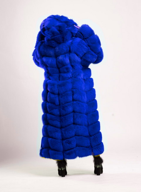 Fully-Convertible Full Length Fox Fur Coat Women's