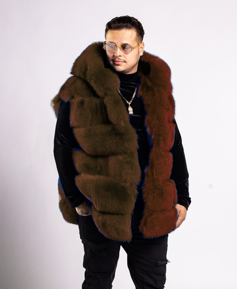 Fox Fur Vest Men's