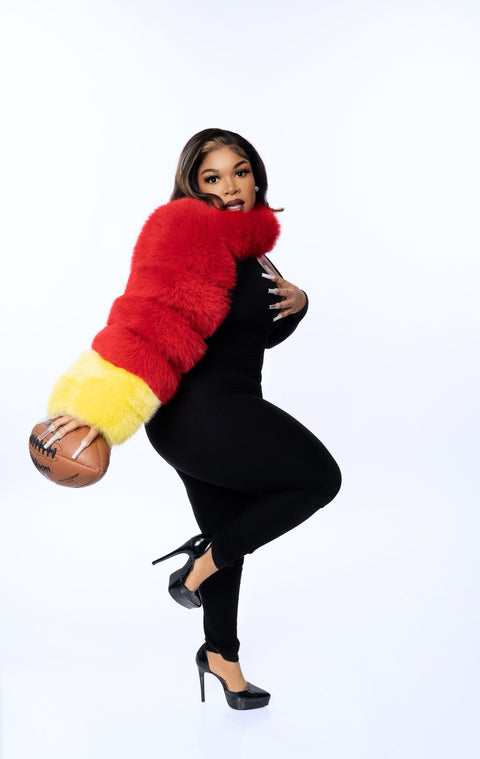 Cherish the Chiefs Fox Fur Sleeve Women's