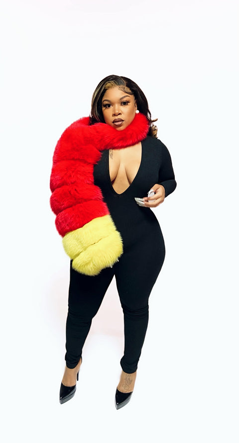 Cherish the Chiefs Fox Fur Sleeve Women's