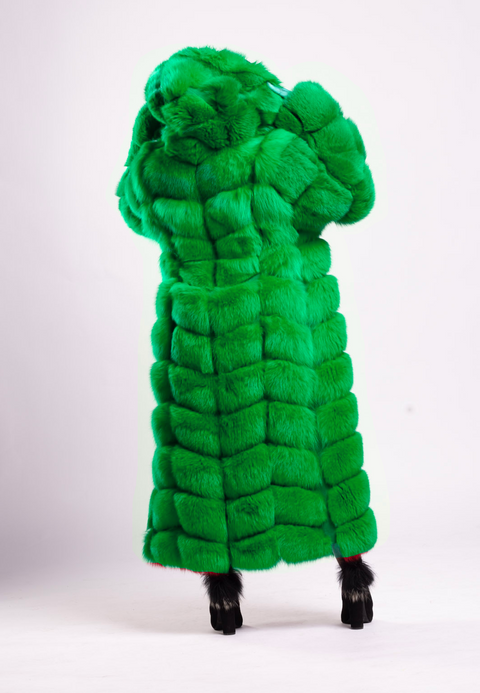 3/4 to Full Length Fox Fur Coat Women's