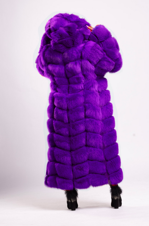3/4 to Full Length Fox Fur Coat Women's