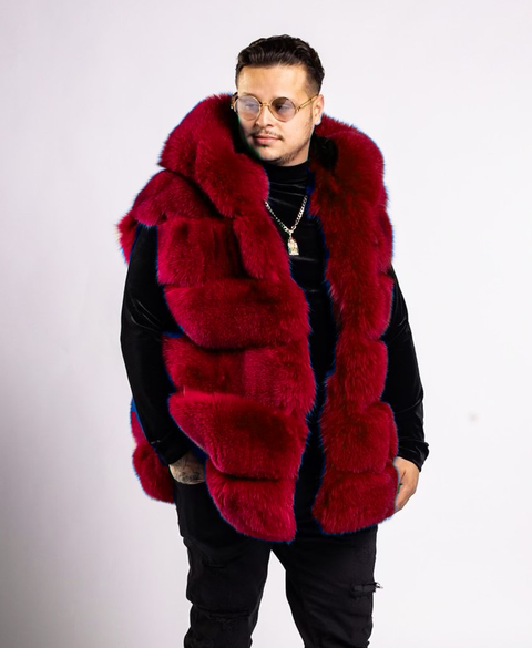 Fox Fur Vest Men's