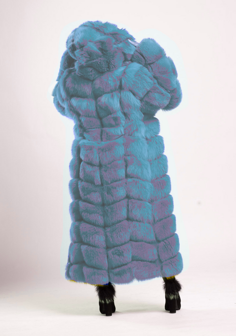 3/4 to Full Length Fox Fur Coat Women's