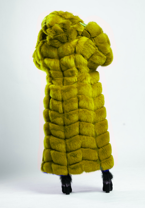 3/4 to Full Length Fox Fur Coat Women's