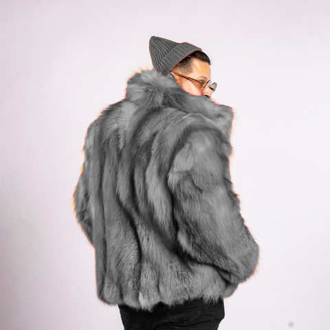 Fox Fur Bomber Men's