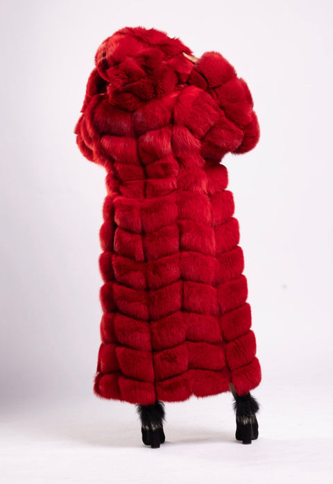 Fully-Convertible Full Length Fox Fur Coat Women's