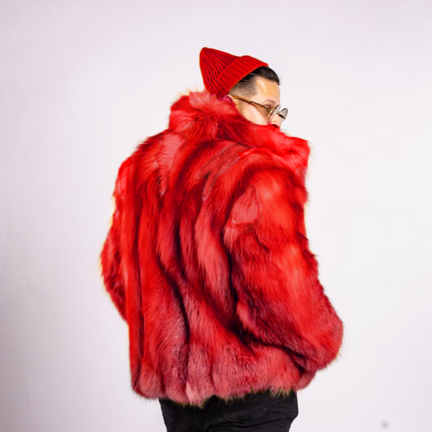 Fox Fur Bomber Men's